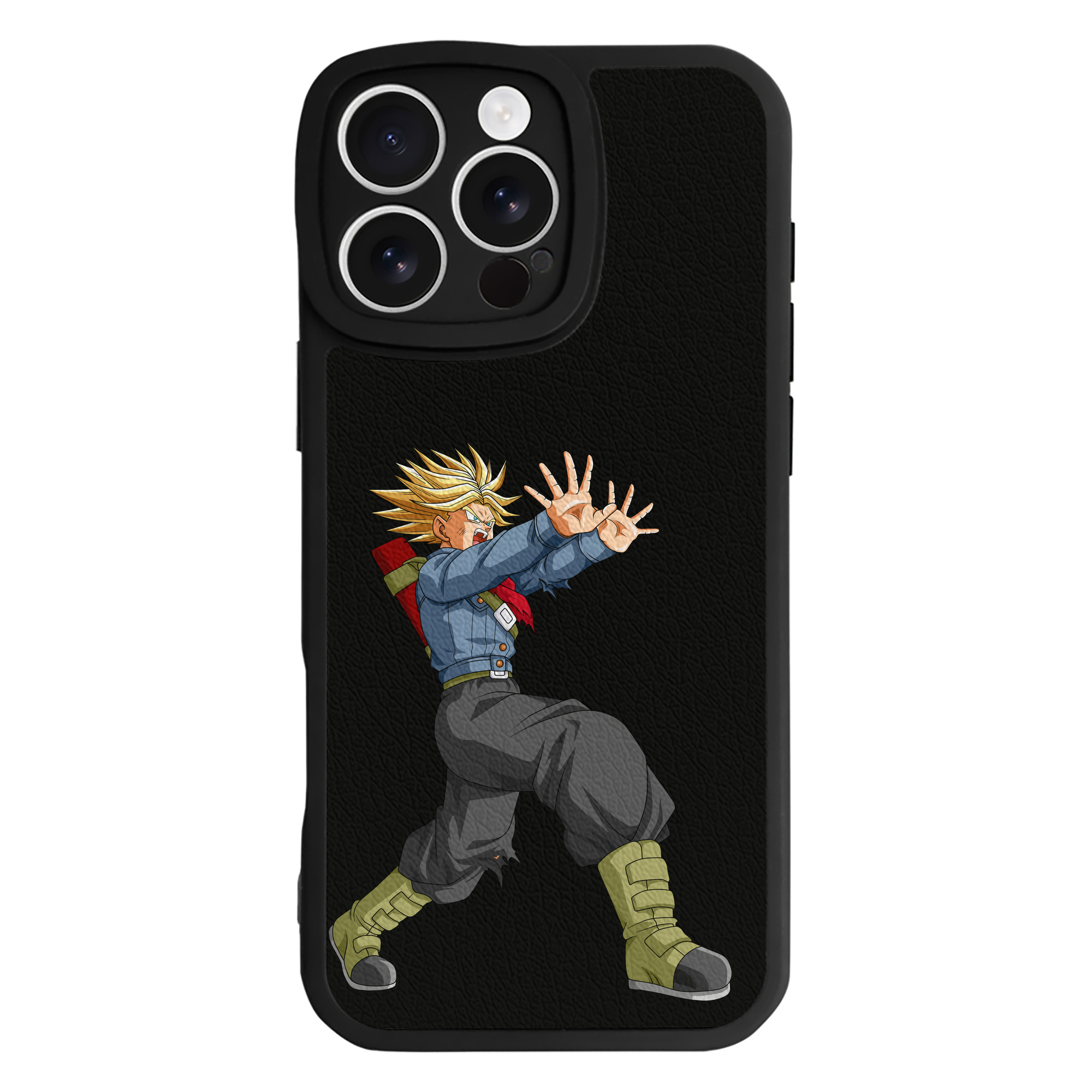 （画像用） ドラゴンボール トランクス（Torankusu）DRAGON BALL Trunks 【iPhone 16シリーズ対応】シリコンスマホケース（レザー調） 材質：シリコン